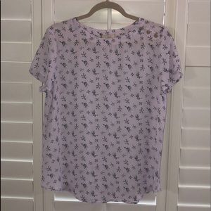 LOFT— Purple Flower Blouse